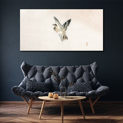 Foto auf leinwand Vogelflug in zarten Farben