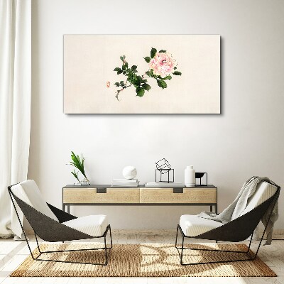 Foto auf leinwand Pfingstrose Blume auf einem hellen Hintergrund