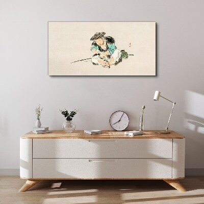 Foto auf leinwand Kindheit mit einer Katze