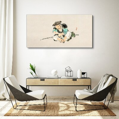 Foto auf leinwand Kindheit mit einer Katze
