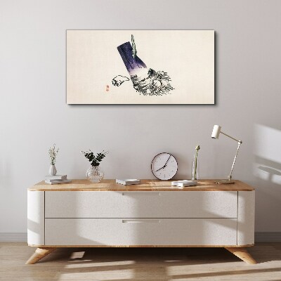 Fotobilder Eine Hand mit einem Pinsel und einer Muschel