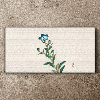 Foto auf leinwand Blaue Blume auf hellem Hintergrund