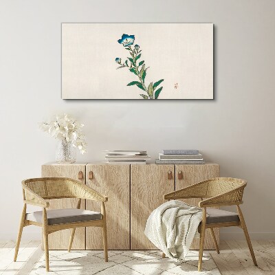Foto auf leinwand Blaue Blume auf hellem Hintergrund