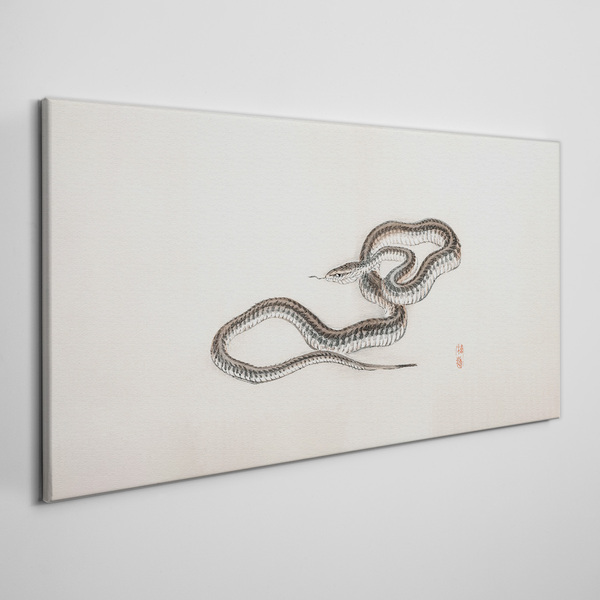 Foto auf leinwand Schlange vor dem Hintergrund des Minimalismus