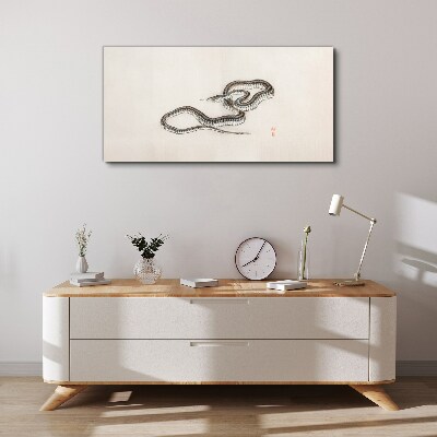 Foto auf leinwand Schlange vor dem Hintergrund des Minimalismus