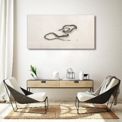 Foto auf leinwand Schlange vor dem Hintergrund des Minimalismus