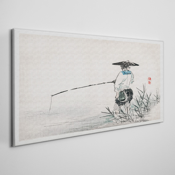 Foto auf leinwand Fischer in friedlicher Umgebung