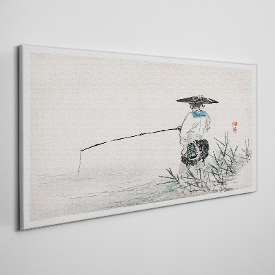 Foto auf leinwand Fischer in friedlicher Umgebung