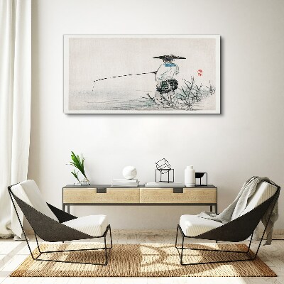 Foto auf leinwand Fischer in friedlicher Umgebung