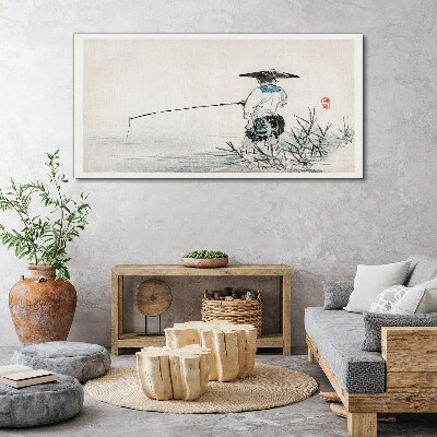 Foto auf leinwand Fischer in friedlicher Umgebung