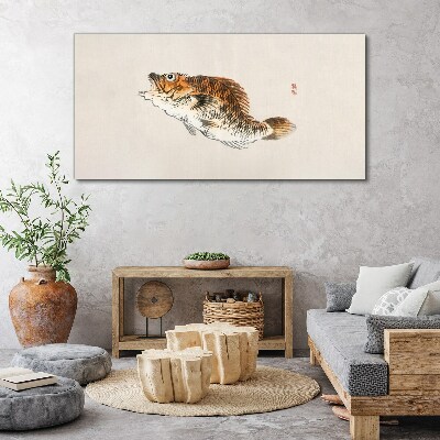 Foto auf leinwand Fischige Eleganz in zarten Farbtönen