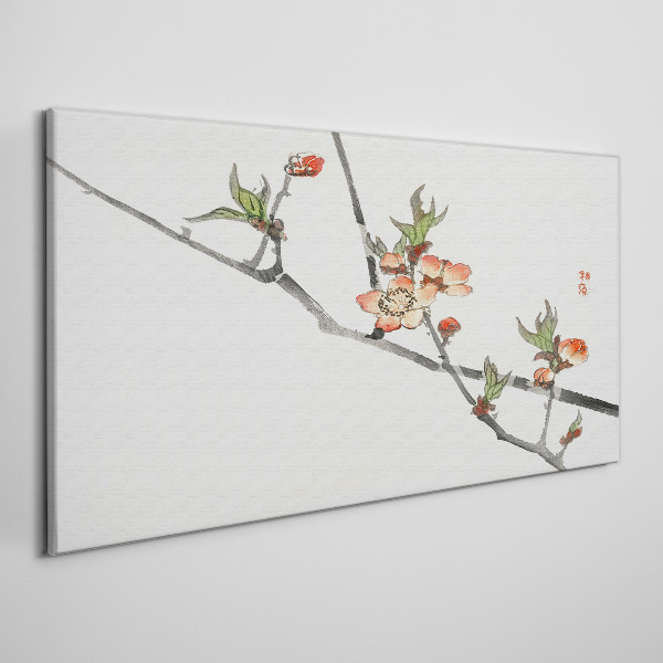 Foto auf leinwand Blumenzweige in zartem Stil
