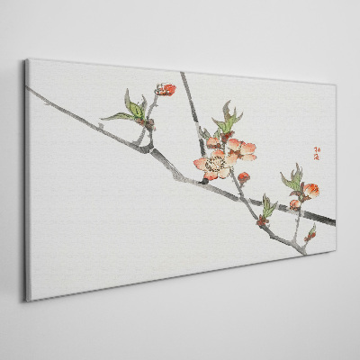 Foto auf leinwand Blumenzweige in zartem Stil