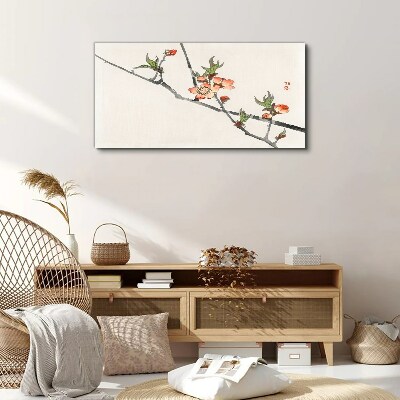 Foto auf leinwand Blumenzweige in zartem Stil
