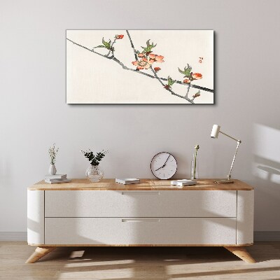Foto auf leinwand Blumenzweige in zartem Stil