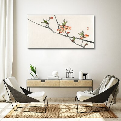 Foto auf leinwand Blumenzweige in zartem Stil
