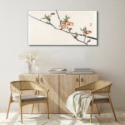 Foto auf leinwand Blumenzweige in zartem Stil