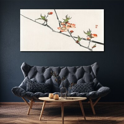 Foto auf leinwand Blumenzweige in zartem Stil