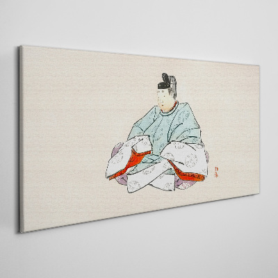 Foto auf leinwand Japanischer Künstler in traditioneller Tracht