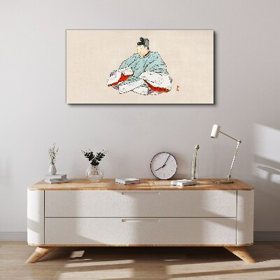 Foto auf leinwand Japanischer Künstler in traditioneller Tracht
