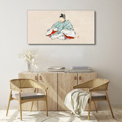 Foto auf leinwand Japanischer Künstler in traditioneller Tracht