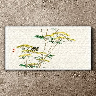 Foto auf leinwand Blumenharmonie mit Schmetterling