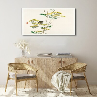 Foto auf leinwand Blumenharmonie mit Schmetterling