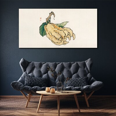 Foto auf leinwand Zitronenbaum auf weißem Hintergrund