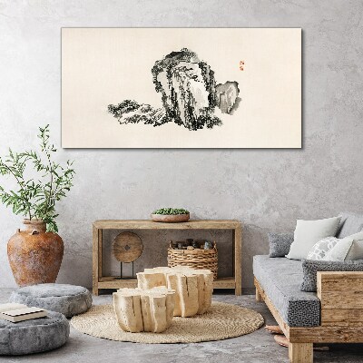 Foto auf leinwand Landschaft in Schwarzweiß