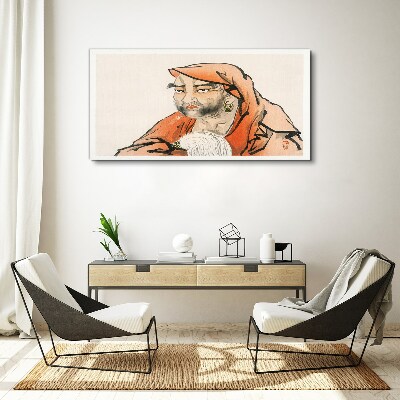 Foto auf leinwand Porträt einer Frau in traditioneller Tracht