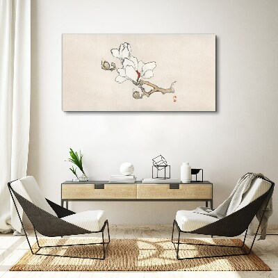 Foto leinwand Magnolienblüten auf hellem Hintergrund