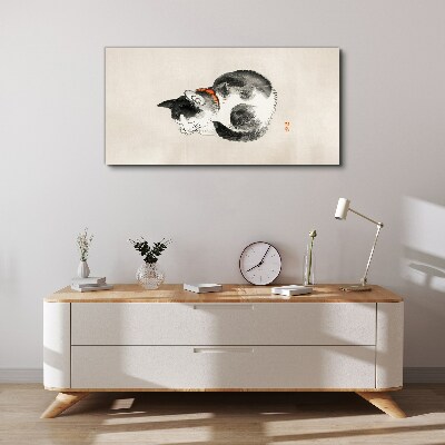 Foto auf leinwand Schlafende Katze