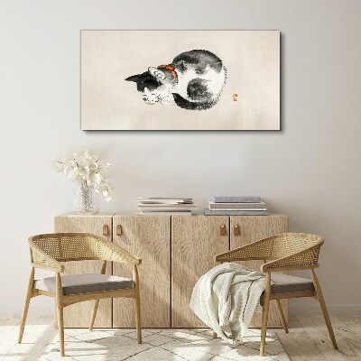 Foto auf leinwand Schlafende Katze