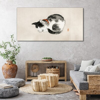 Foto auf leinwand Schlafende Katze