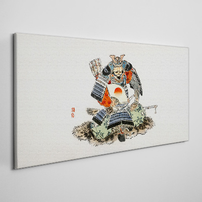 Foto auf leinwand Samurai in traditioneller Tracht