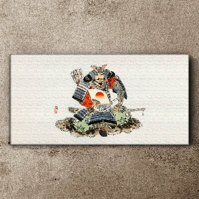 Foto auf leinwand Samurai in traditioneller Tracht