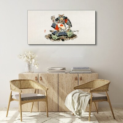 Foto auf leinwand Samurai in traditioneller Tracht