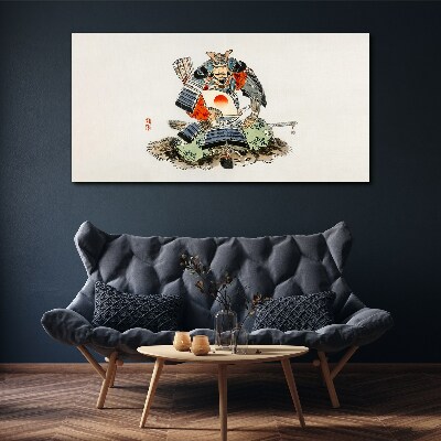 Foto auf leinwand Samurai in traditioneller Tracht