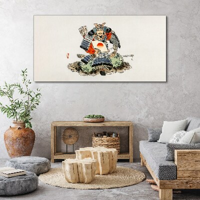 Foto auf leinwand Samurai in traditioneller Tracht