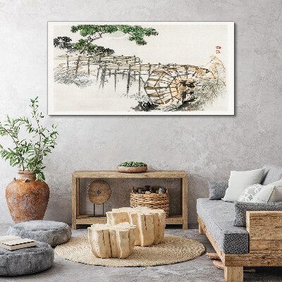 Foto auf leinwand Ruhe an der Wassermühle