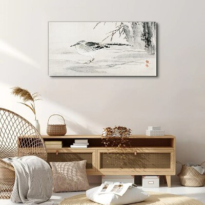Foto auf leinwand Geflügelter Frieden über dem Wasser