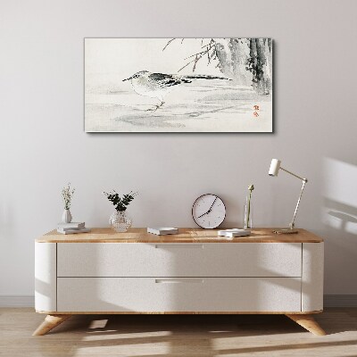 Foto auf leinwand Geflügelter Frieden über dem Wasser
