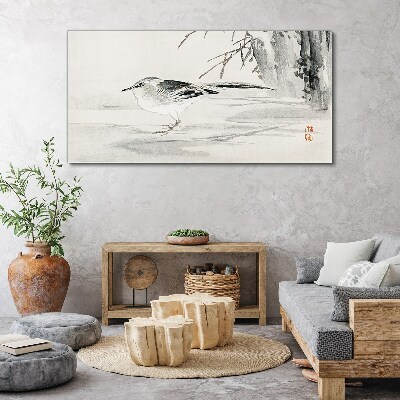 Foto auf leinwand Geflügelter Frieden über dem Wasser