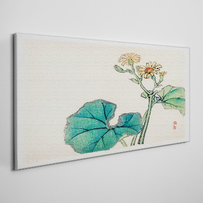 Foto auf leinwand Lotusblüten und Blätter