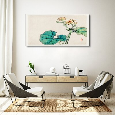 Foto auf leinwand Lotusblüten und Blätter