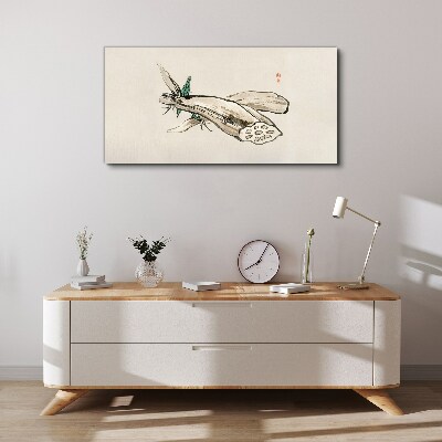 Foto auf leinwand Schmetterling auf einem Lotushintergrund