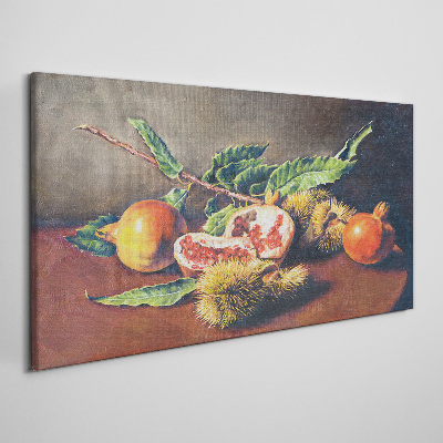 Leinwandbild Fruchtkomposition mit Granatapfel