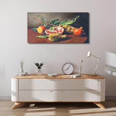 Leinwandbild Fruchtkomposition mit Granatapfel