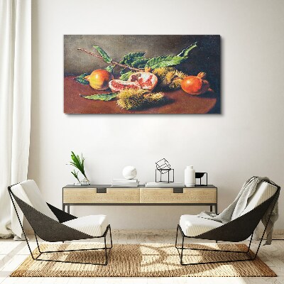 Leinwandbild Fruchtkomposition mit Granatapfel