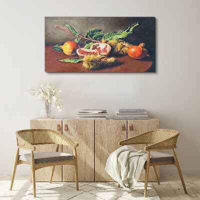Leinwandbild Fruchtkomposition mit Granatapfel